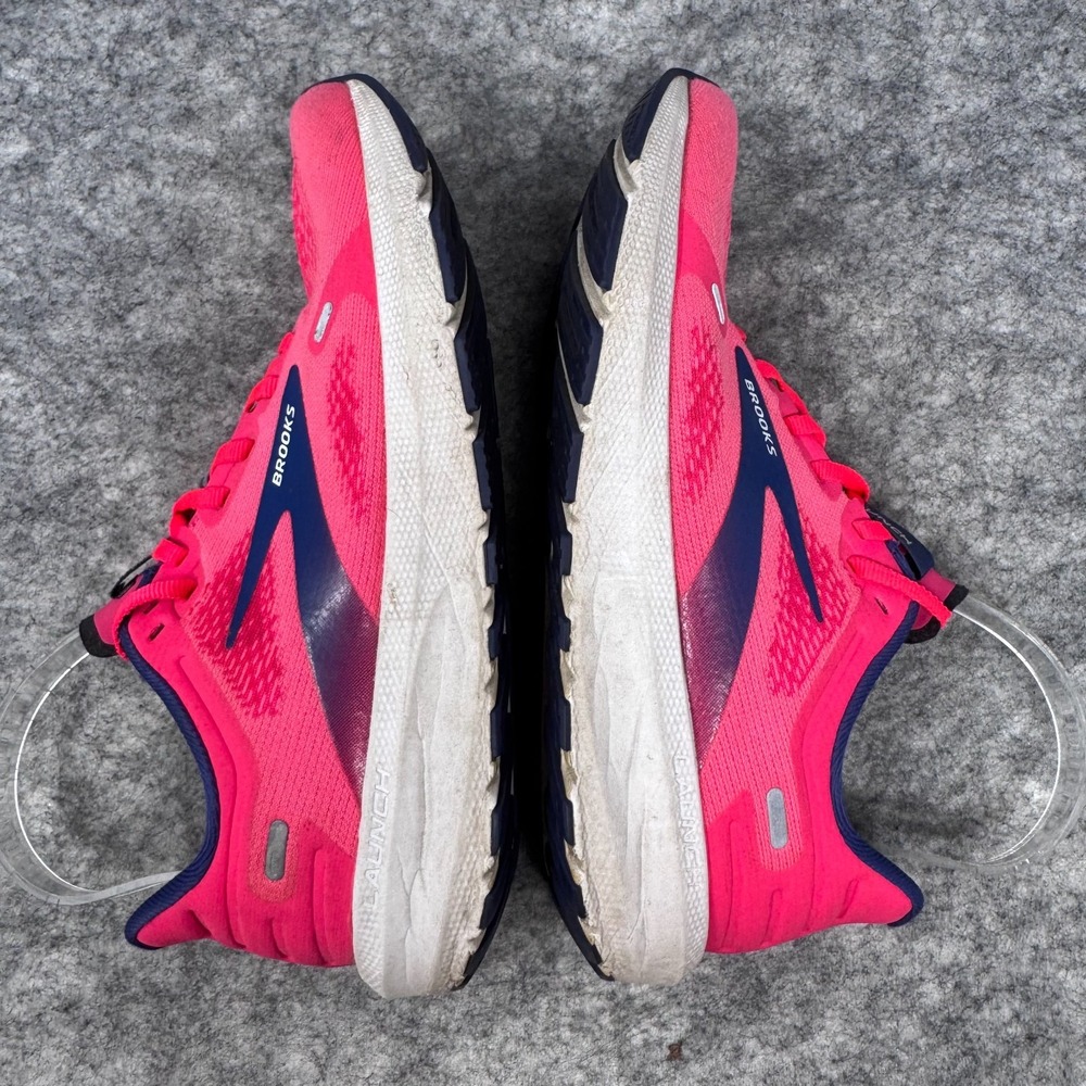Brooks Launch 9 Womens Size 8 Pink Blue White Athletic Running Shoes Sneakers - Picture 2 of 9